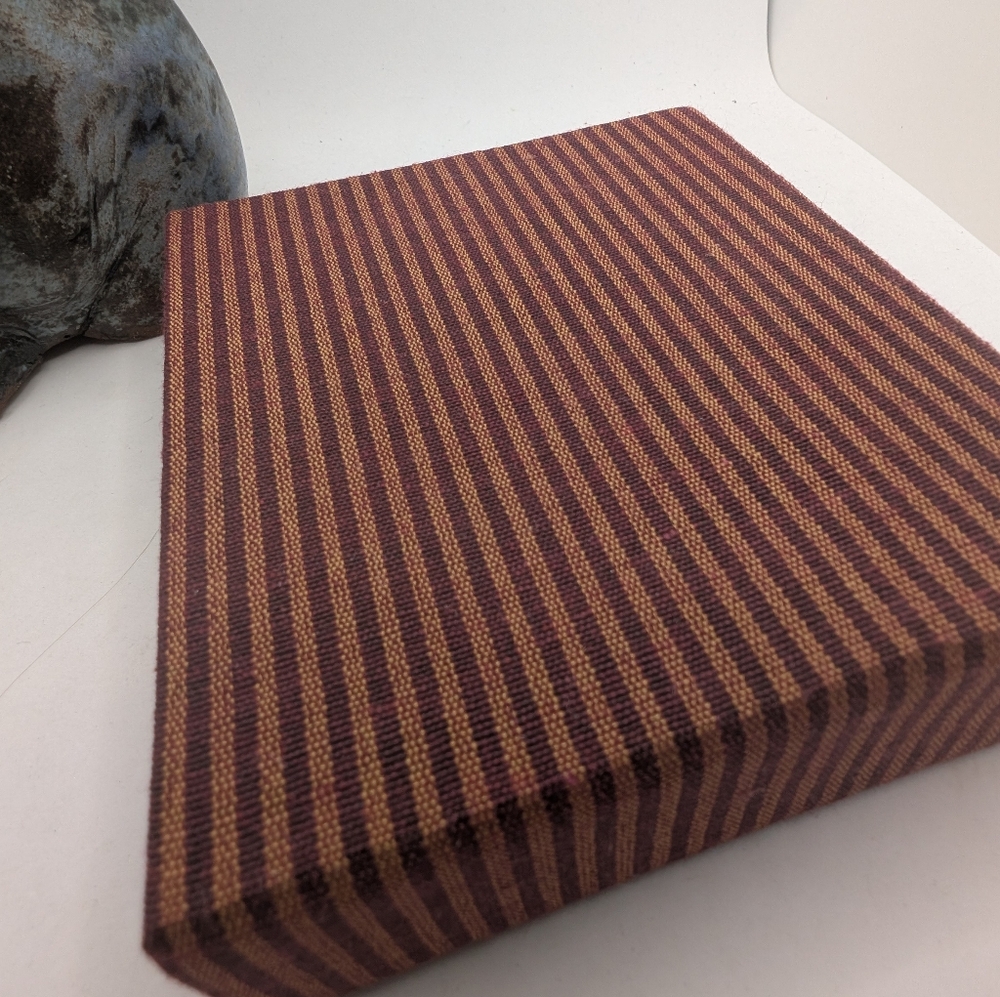 Chan Luu Striped Jewelry Box with Cream Interior Approx 6x4 - Picture 3 of 4